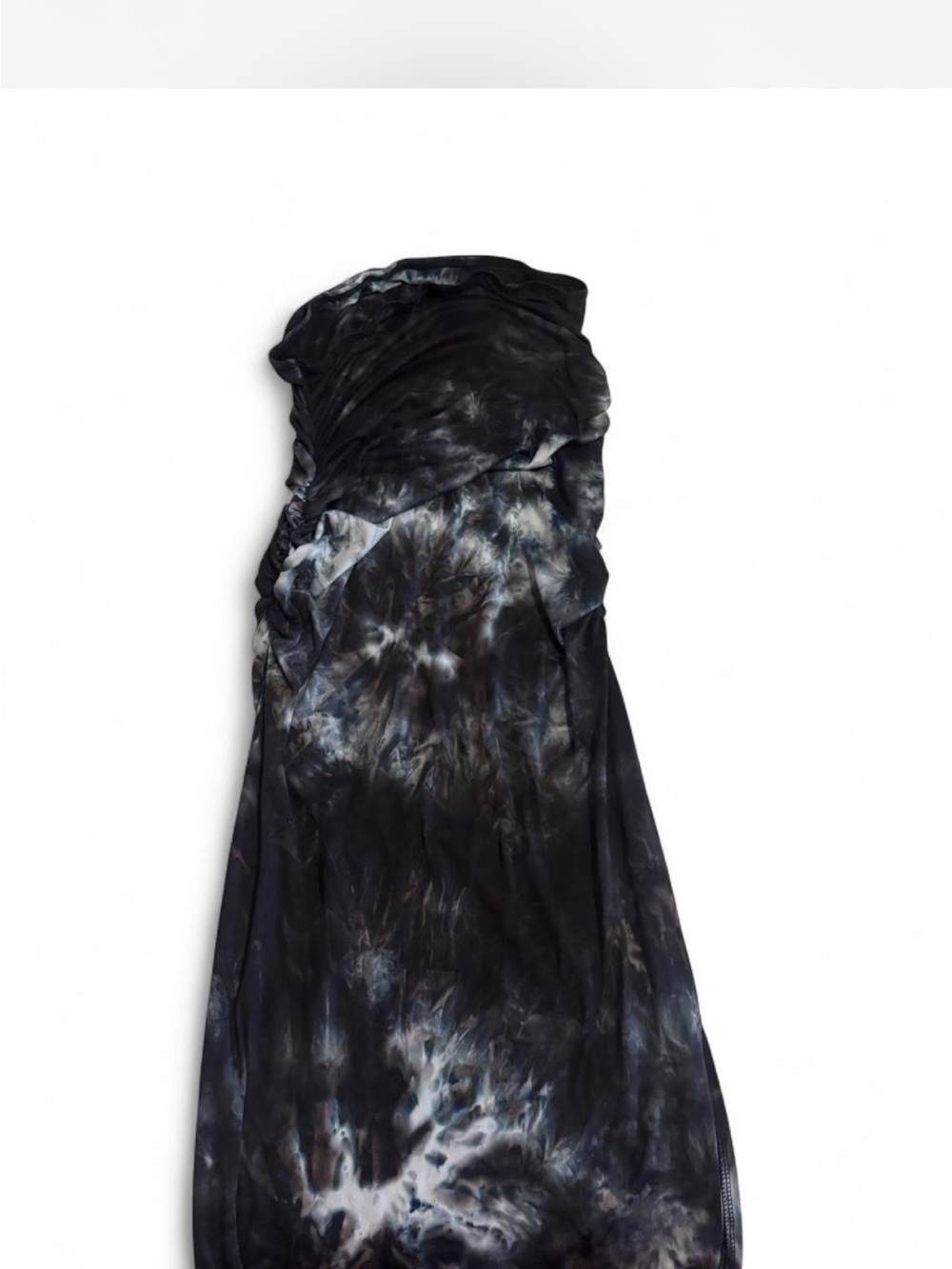 Strapless Tie-Dye Maternity Dress - Black/Gray